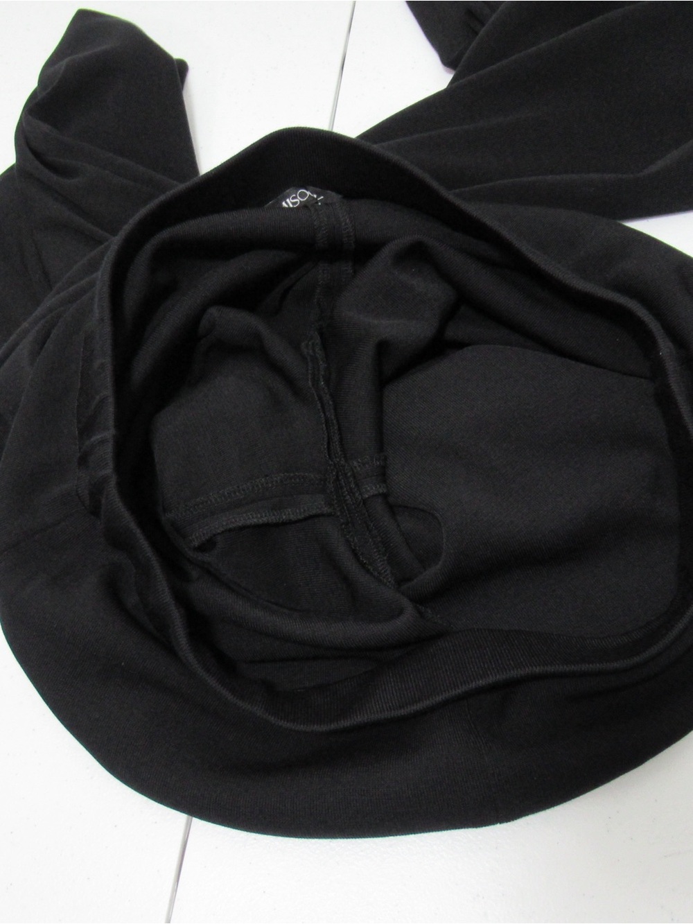 Misook Black Wide Leg Knit Pull on Pants Size Large Petite - Picture 7 of 14